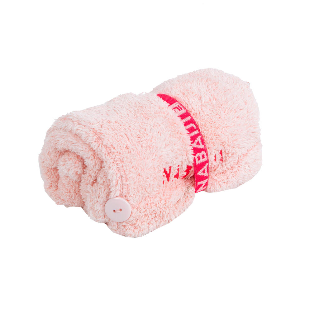 Swimming Soft Microfibre Hair Towel - Light Pink