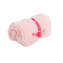 Serviette de bain microfibre douce pour cheveux rose clair