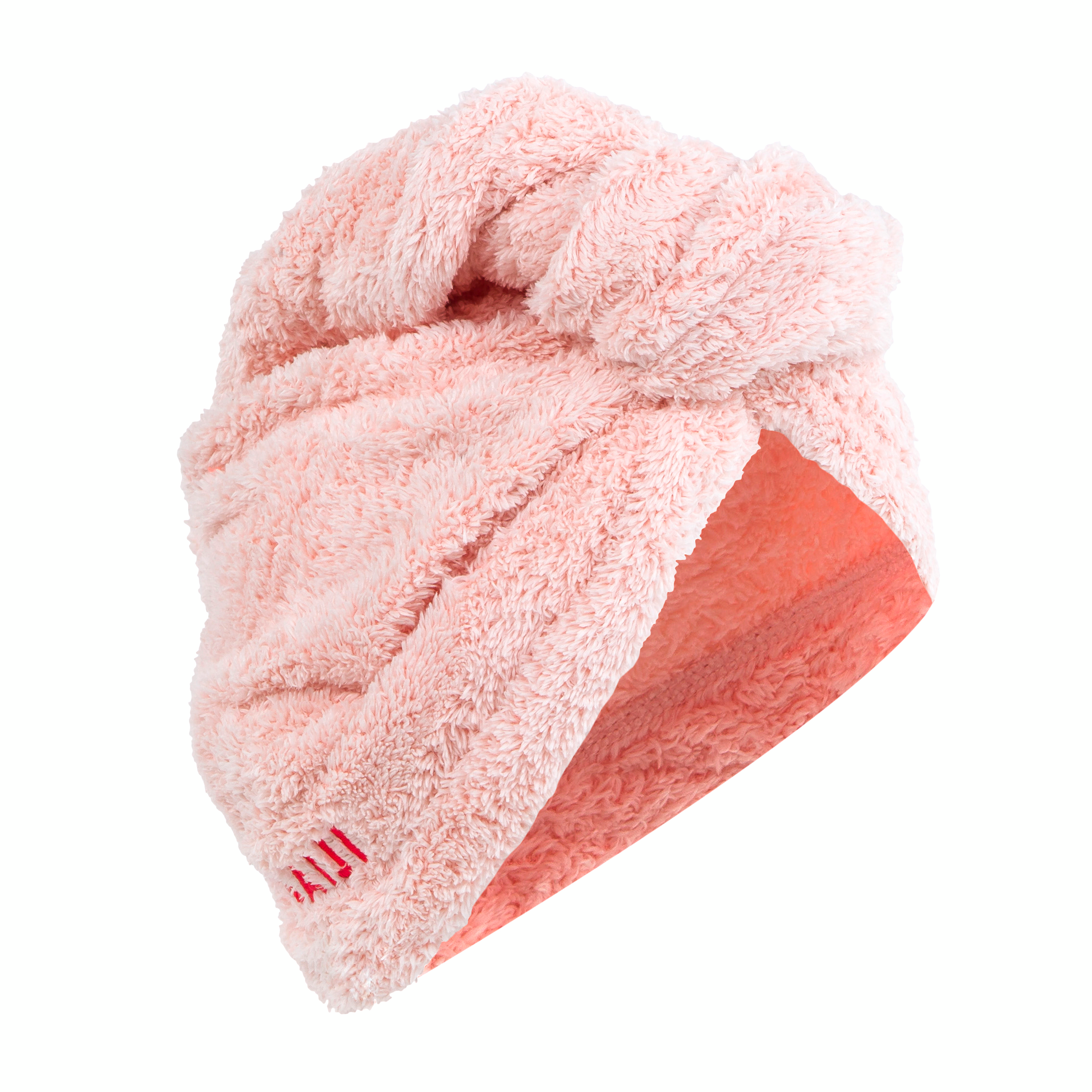 Serviette de bain microfibre douce pour cheveux rose clair