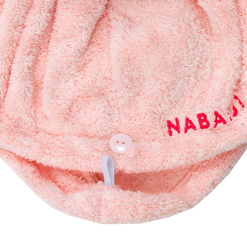 Asciugamano capelli microfibra morbida rosa