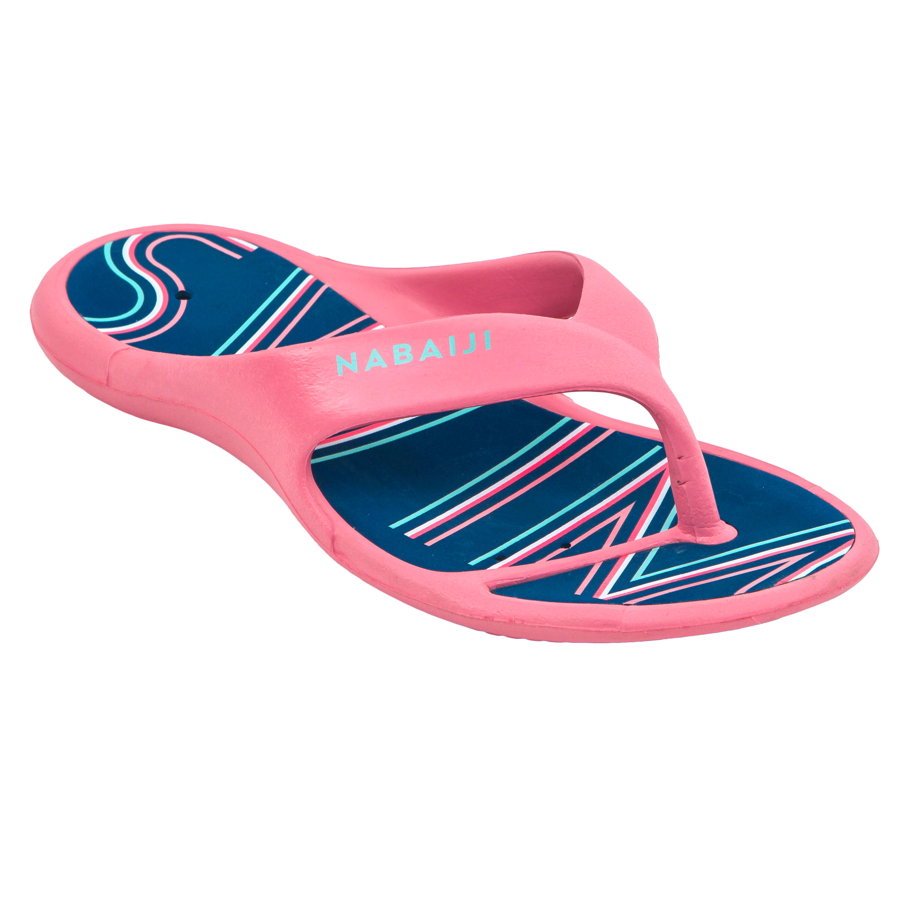 Women's Pool Flip-Flops TONGA 500 SWIM Pink 2/5