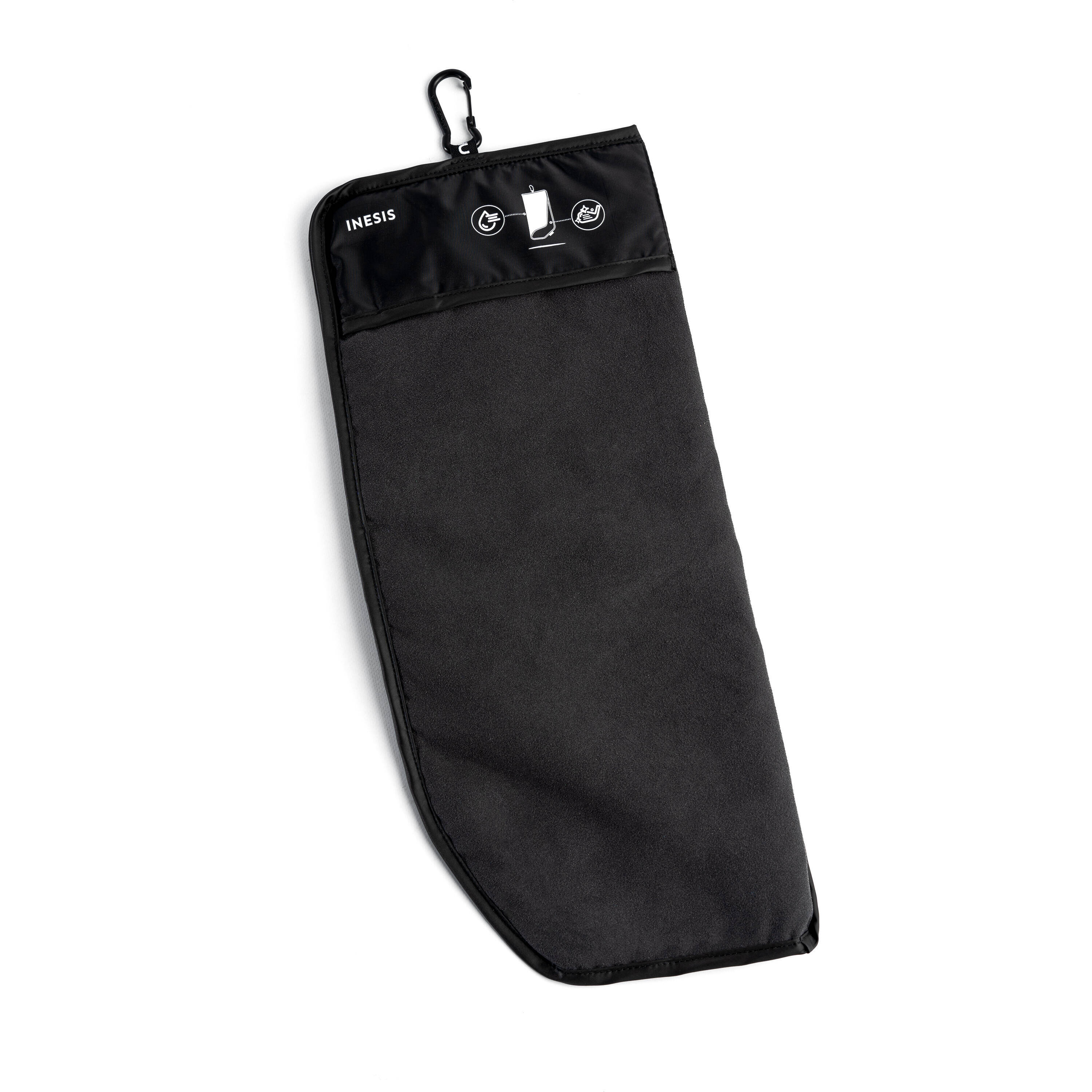 Golf double-sided towel - INESIS black -  2