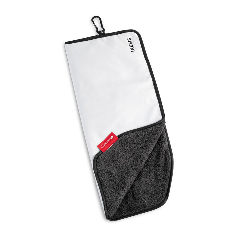TWO-SIDED GOLF TOWEL - WHITE/BLACK