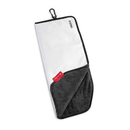 Golf two-sided towel - INESIS white/black