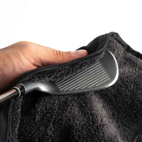 Golf double-sided towel - INESIS black