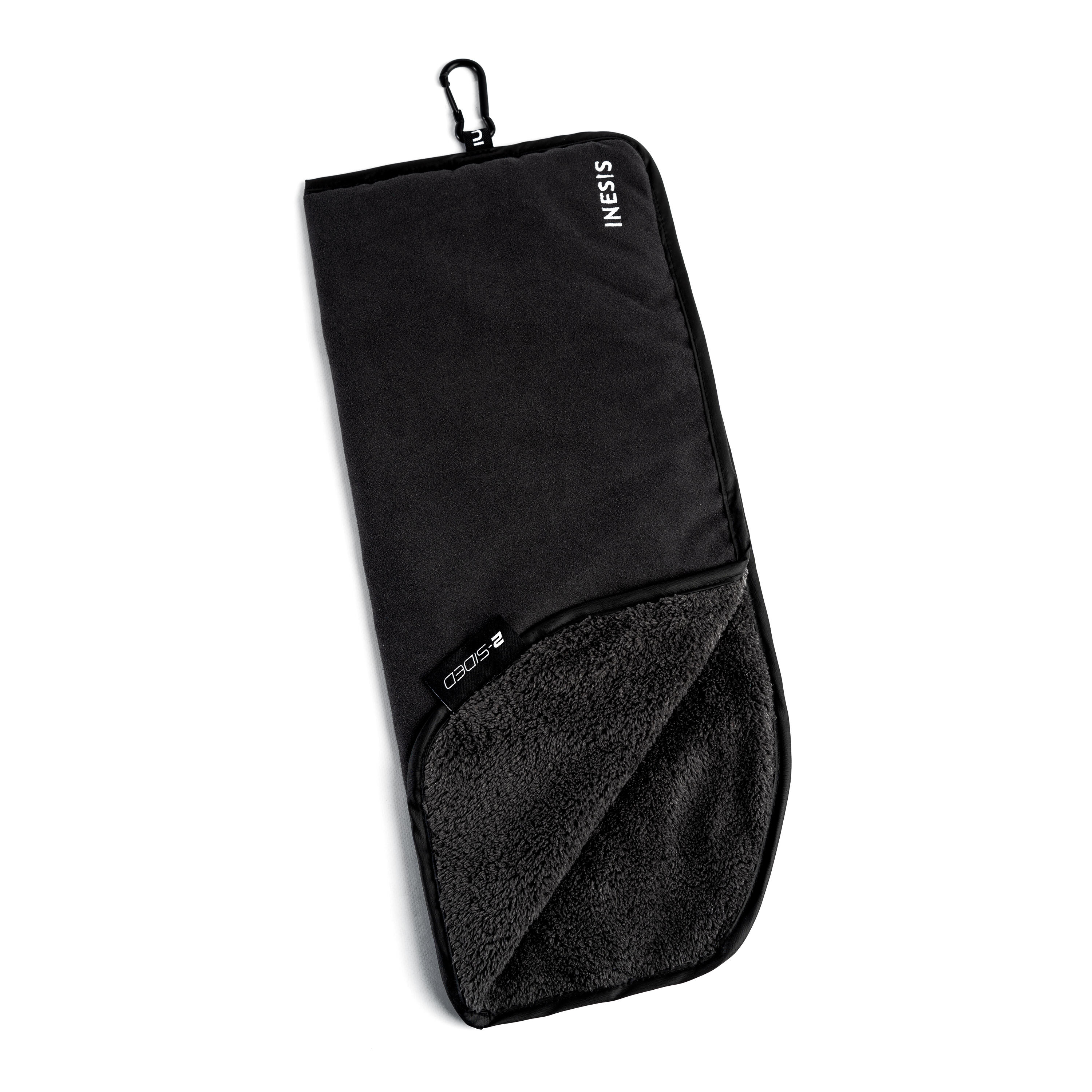 TWO-SIDED GOLF TOWEL - BLACK/BLACK