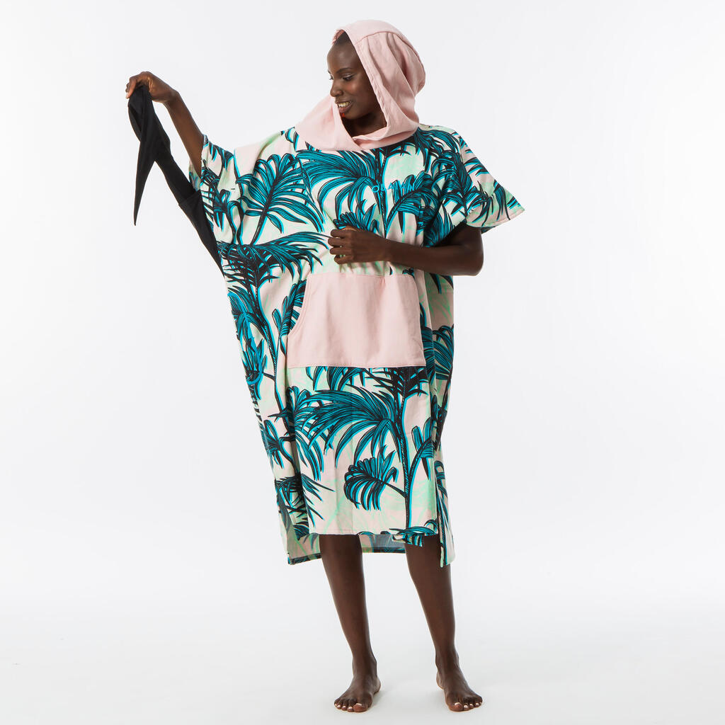 ADULT'S SURFING PONCHO 500 Loïc Lusnia Print