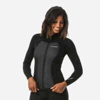 WOMEN’S NEOPRENE JACKET ADVANCED LEVEL with 1.5 mm foam and front ZIP - BLACK