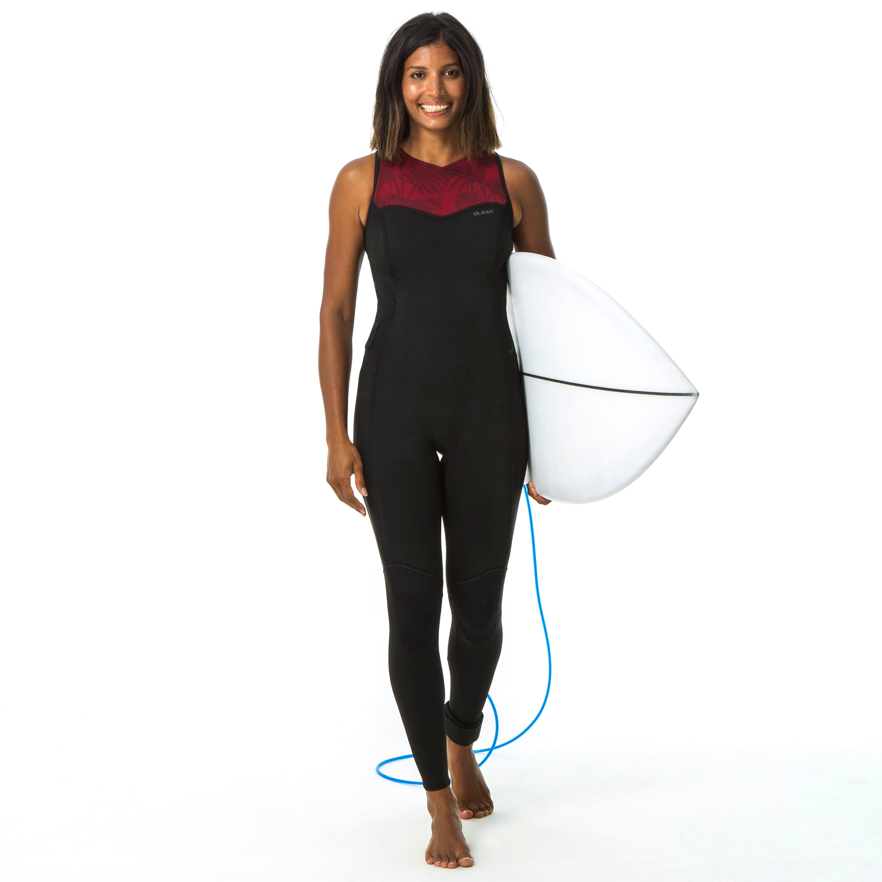 Women’s advanced neoprene longjane wetsuit 1.5 mm extra-soft with no zip 8/14