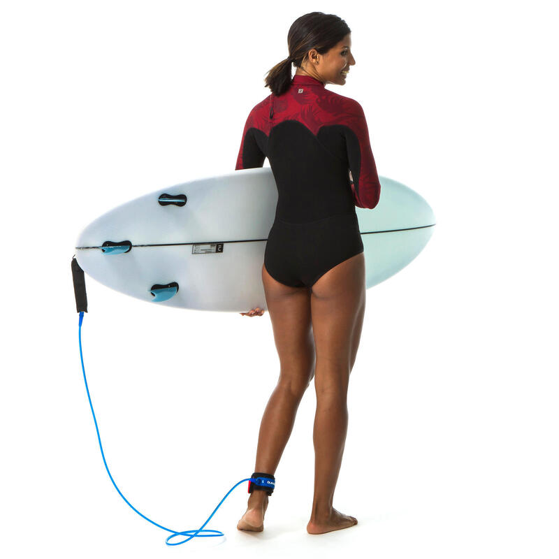 Neopreno corto braguita surf Mujer agua cálida 1,5mm sin cremallera 900 negro