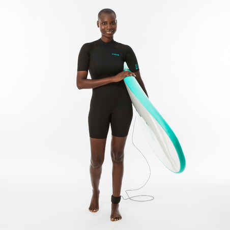 Surf Shorty 100 women's wetsuit 1.5 mm neoprene - Black