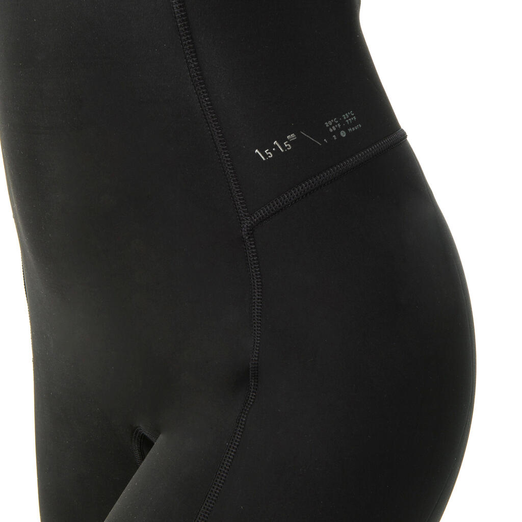Women’s advanced neoprene longjane wetsuit 1.5 mm extra-soft with no zip