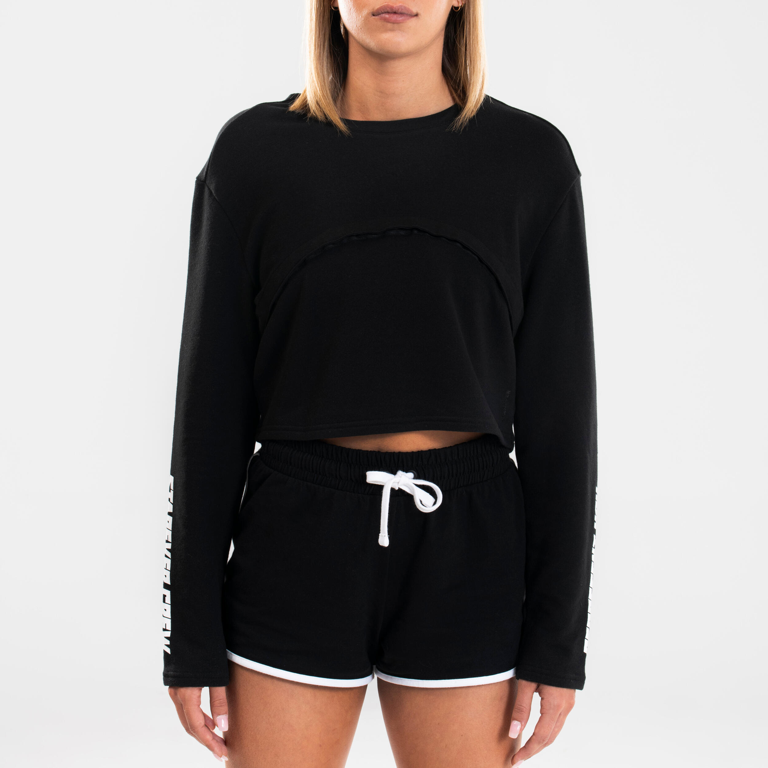 Women's Adjustable Urban Dance Sweatshirt - Black 3/9