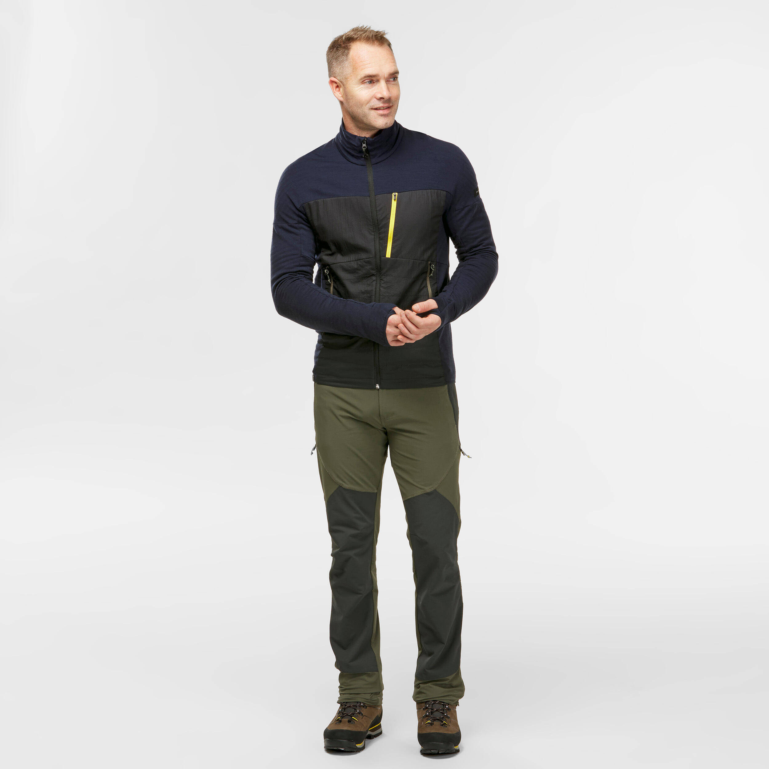 Men Merino Wool Trekking Jacket MT900 Black -  5