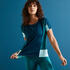 Women polyester ultra light loose-fit gym t-shirt - color block