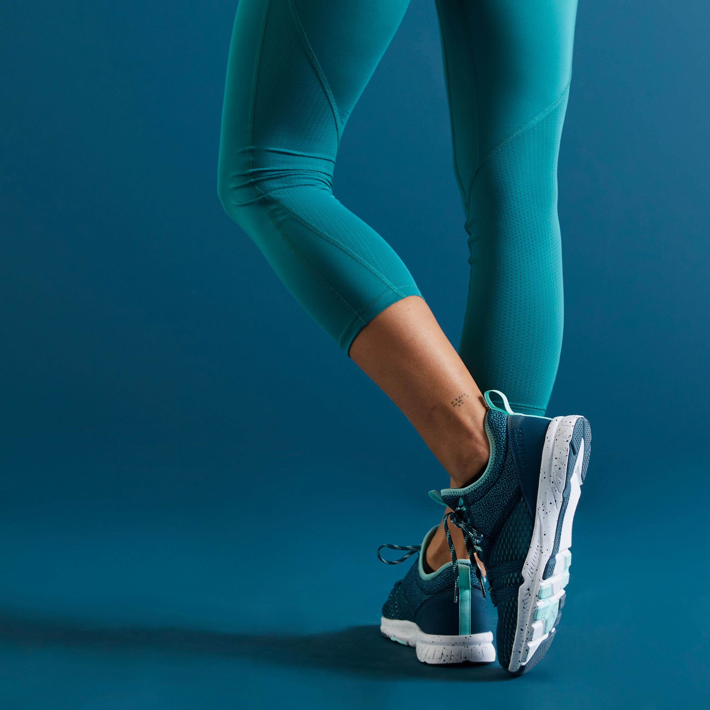 Fitness High-Waisted Shaping Cropped Leggings - Green 5/5