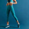 Fitness High-Waisted Shaping Cropped Leggings - Green