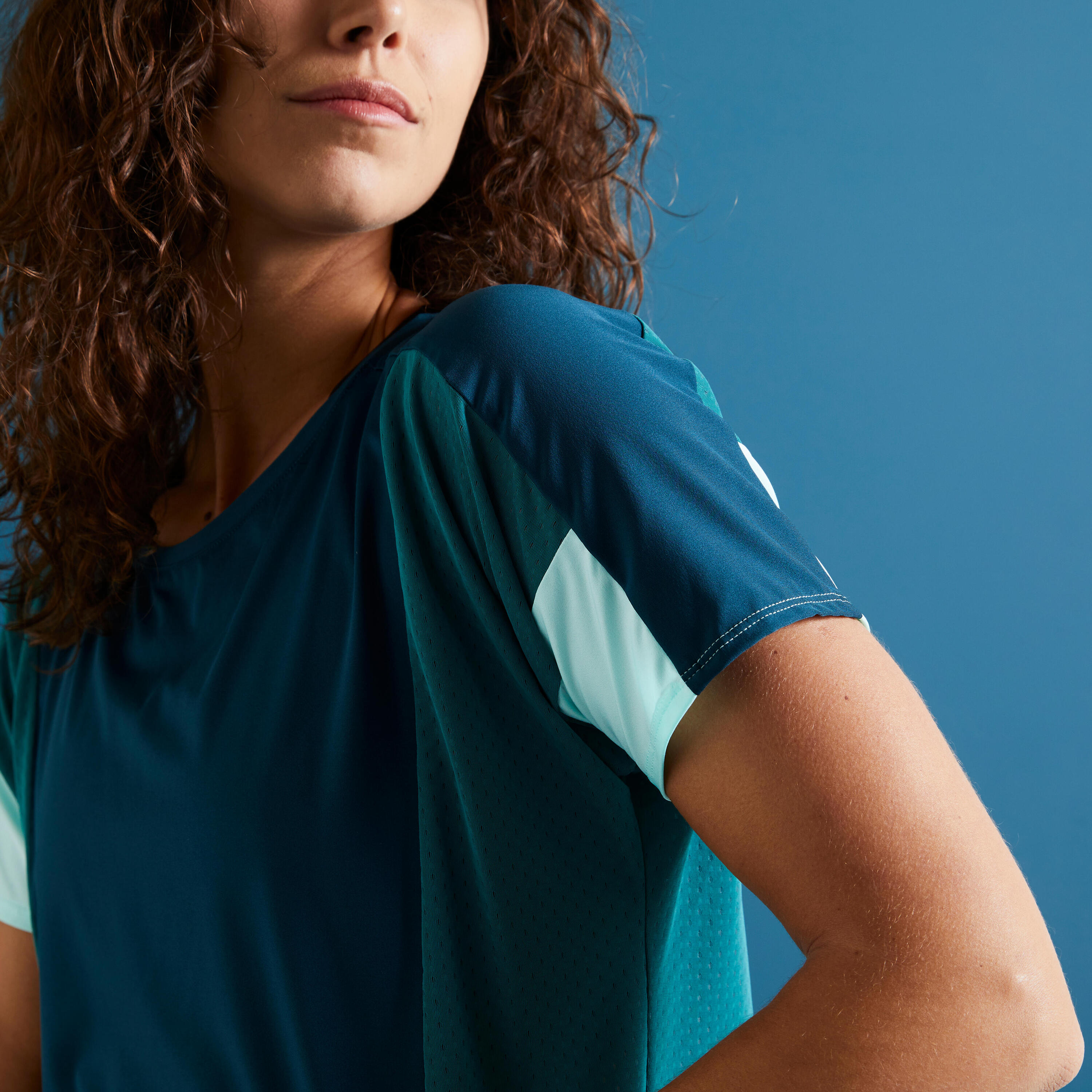 Loose Fitness T-Shirt - Color Block 3/4