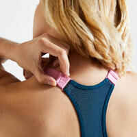 Women's Cardio Fitness Sports Bra 900 - Pink Print
