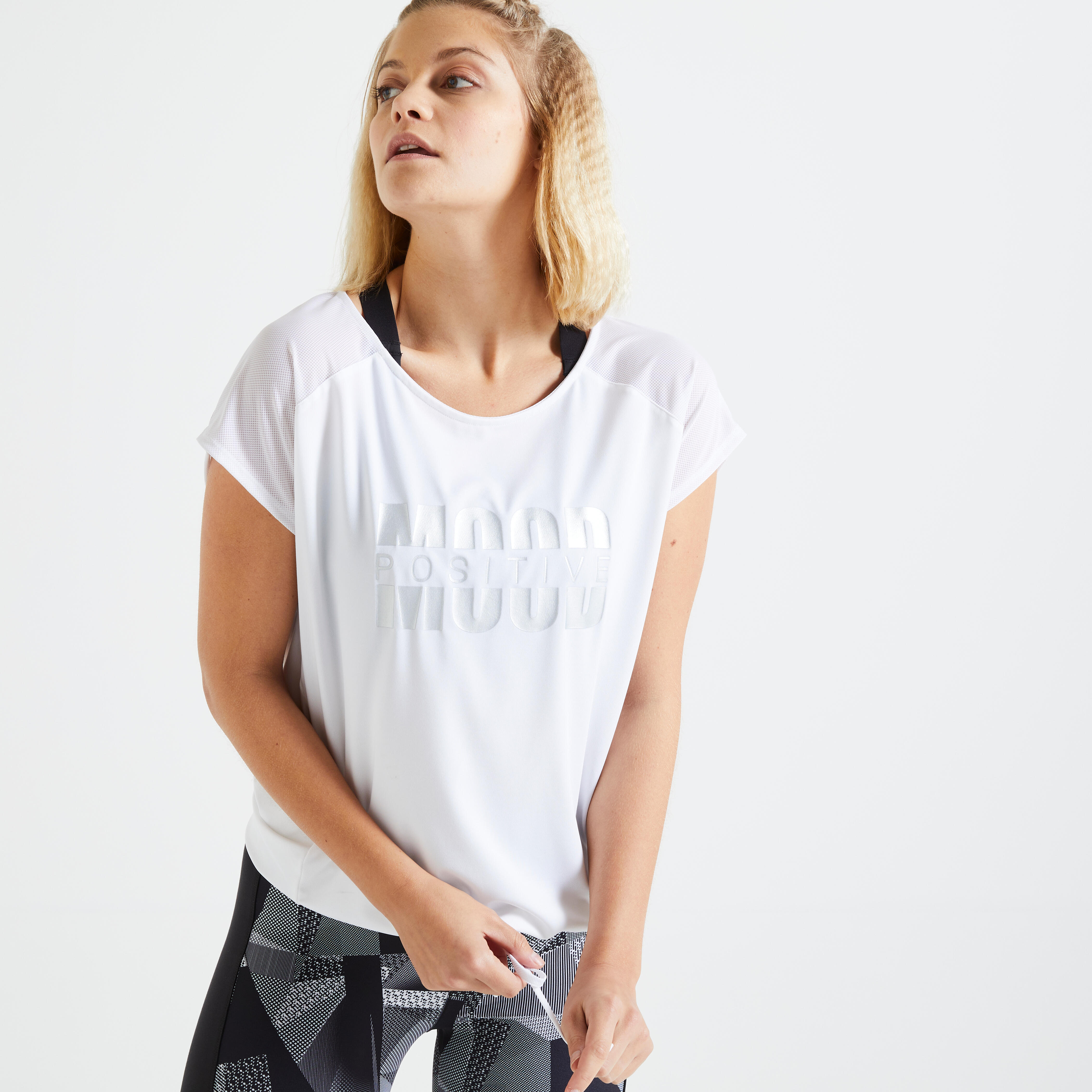 Loose Fitness T-Shirt - White - Decathlon