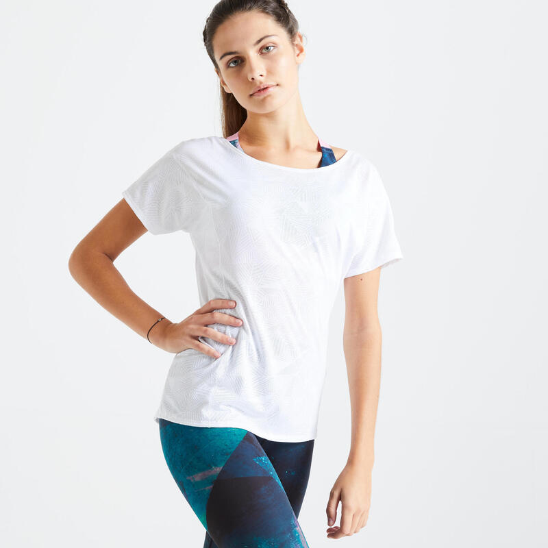 T-shirt ample Fitness blanc