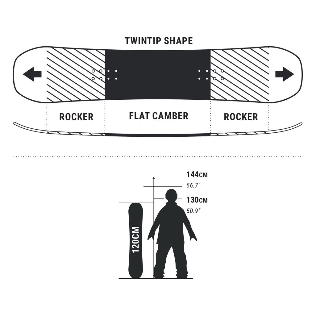 Bērnu brīvā stila/universālais snovborda dēlis “Endzone JR”, 120 cm