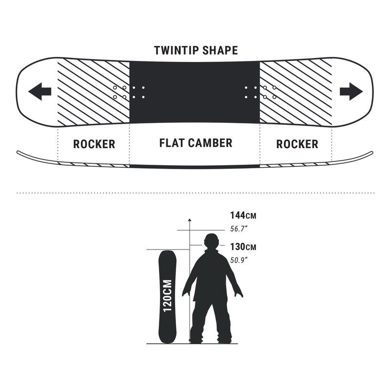 Planche de snowboard enfant all mountain freestyle - Endzone JR 120 cm