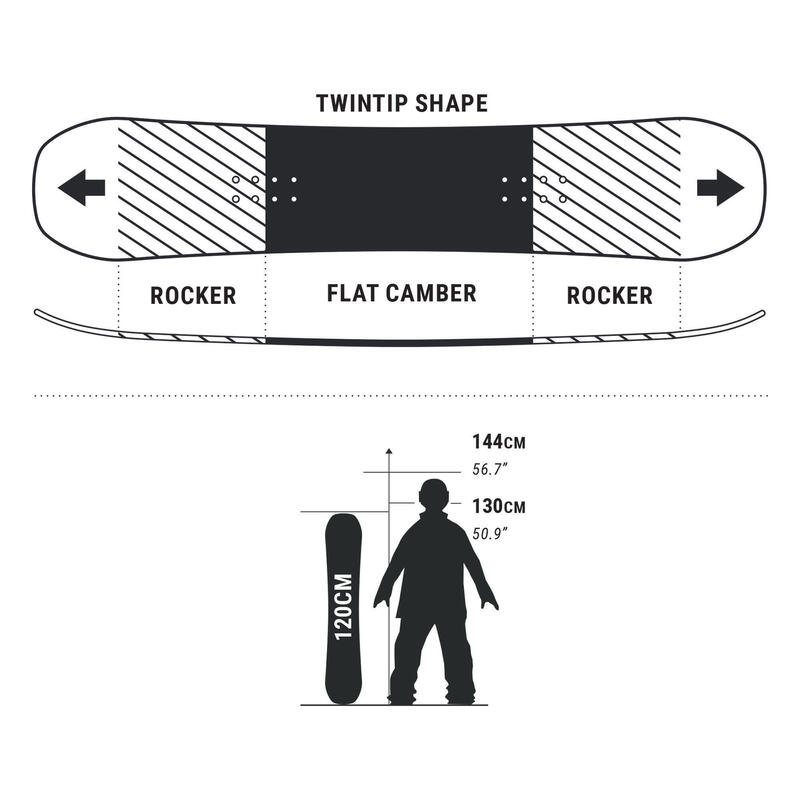 Snowboard voor kinderen all mountain/freestyle Endzone JR 120 cm