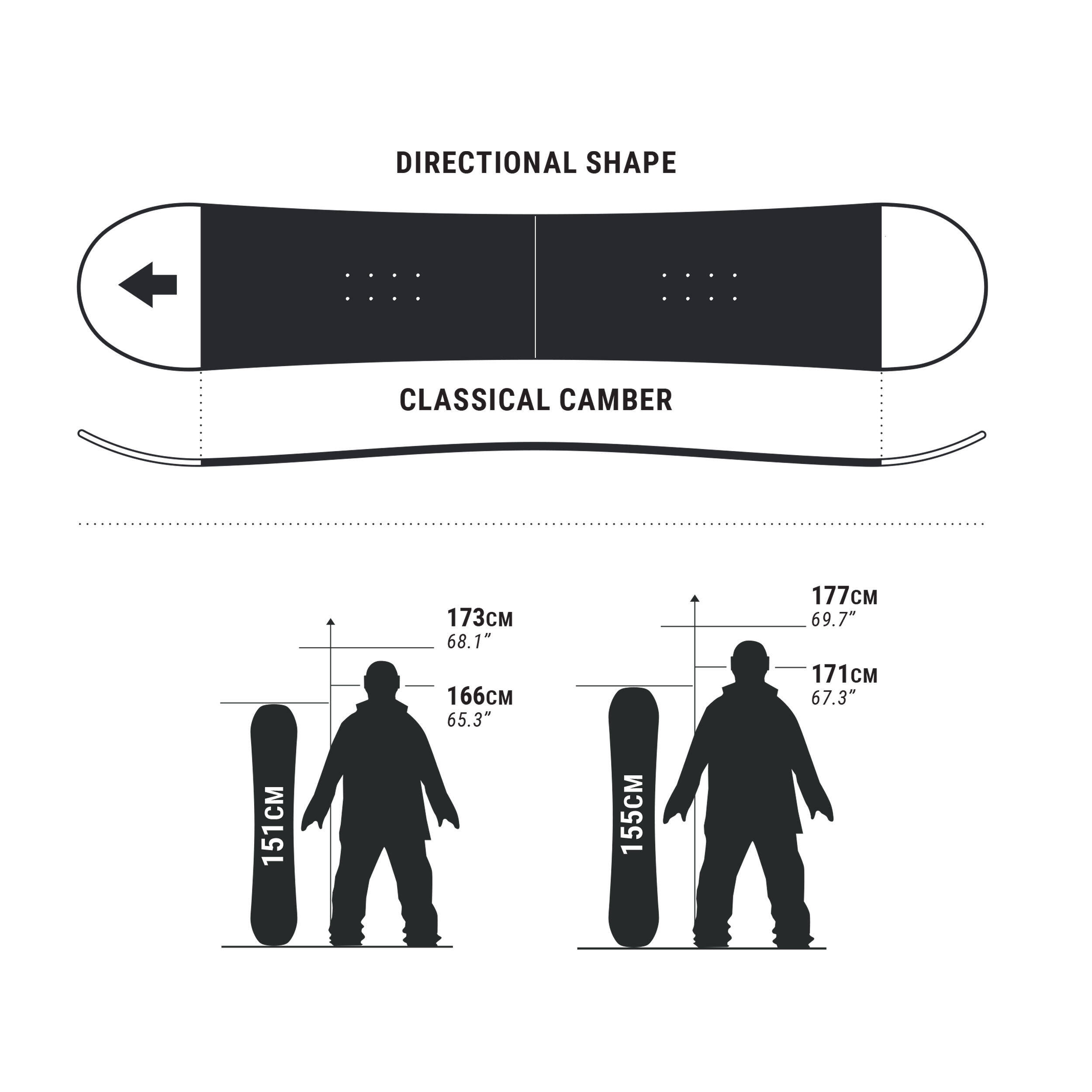 Men's On-piste & All Mountain Snowboard Bullwhip 300 evo -  3
