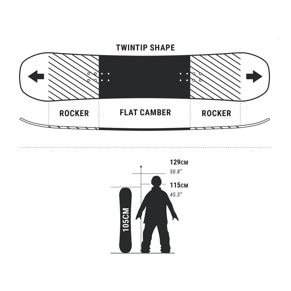 Detský snowboard Endzone 105 cm fialový