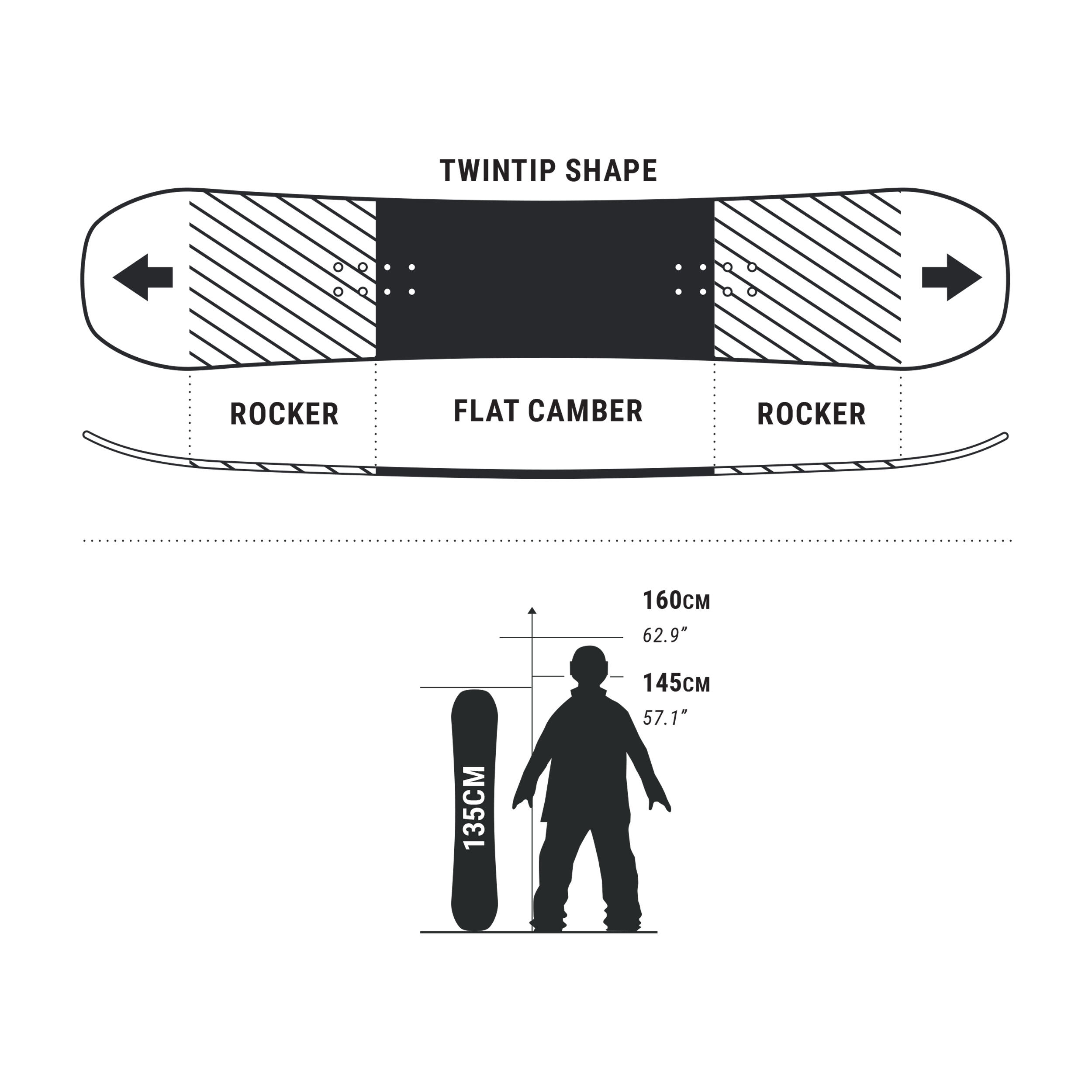 Kids' Freestyle Snowboard - Endzone 135 cm - DREAMSCAPE