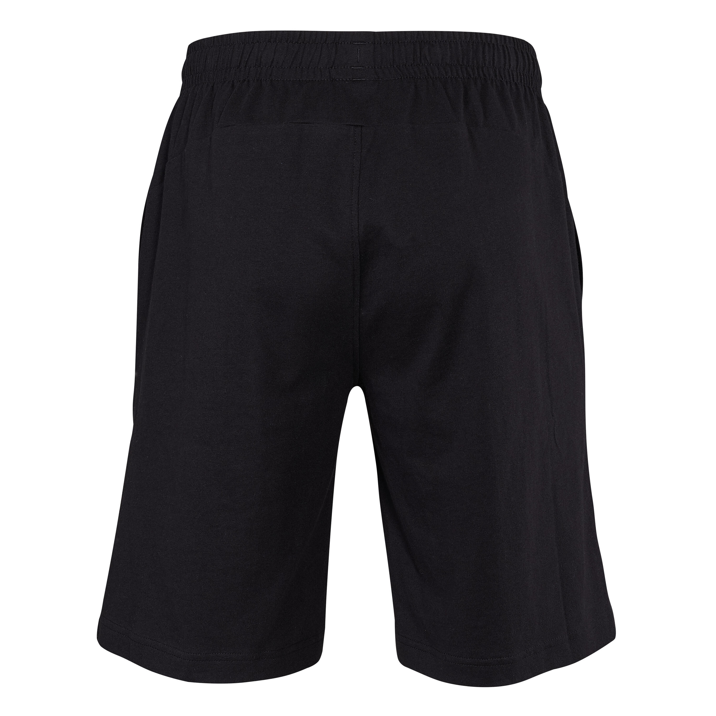 Short Fitness homme coton droit avec poche -  Noir 7/9