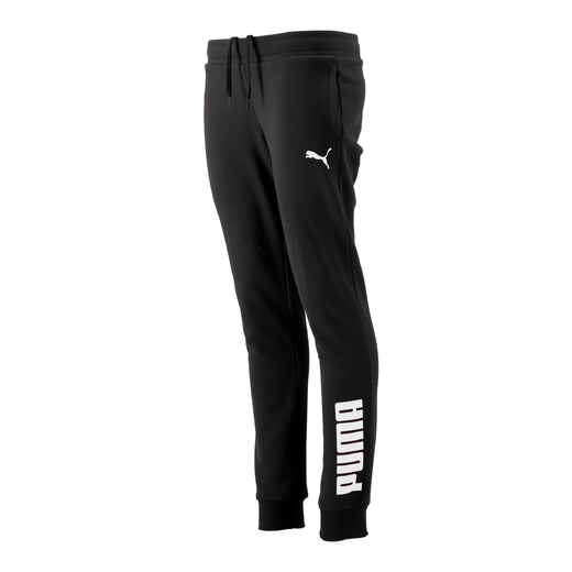 
      Women's Fitness Majority Cotton Straight-Cut Jogging Bottoms - Black Logo
  