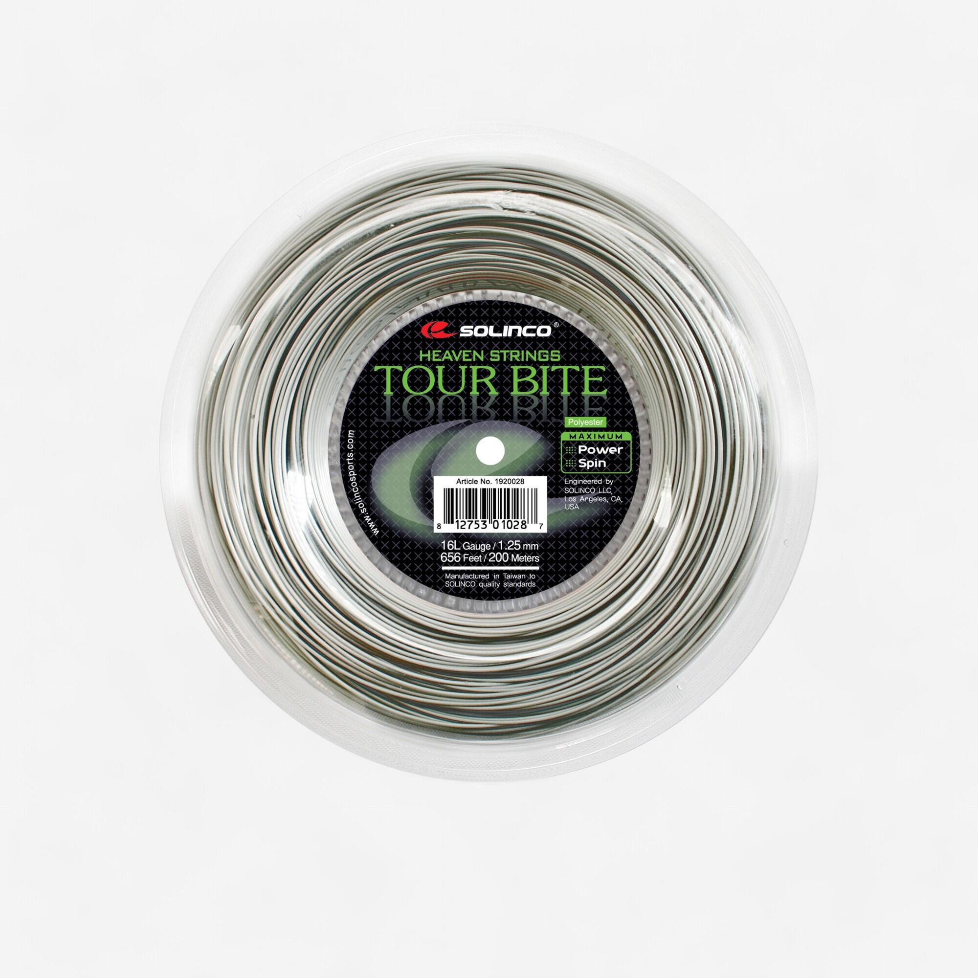 1.25 mm Monofilament Tennis String Tour Bite 200 m Reel - Grey 1/1