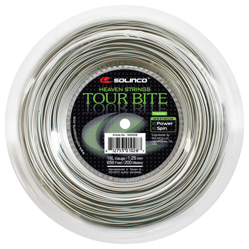 Corda tennis monofilamento SOLINCO TOUR BITE 1,25mm 200m grigia