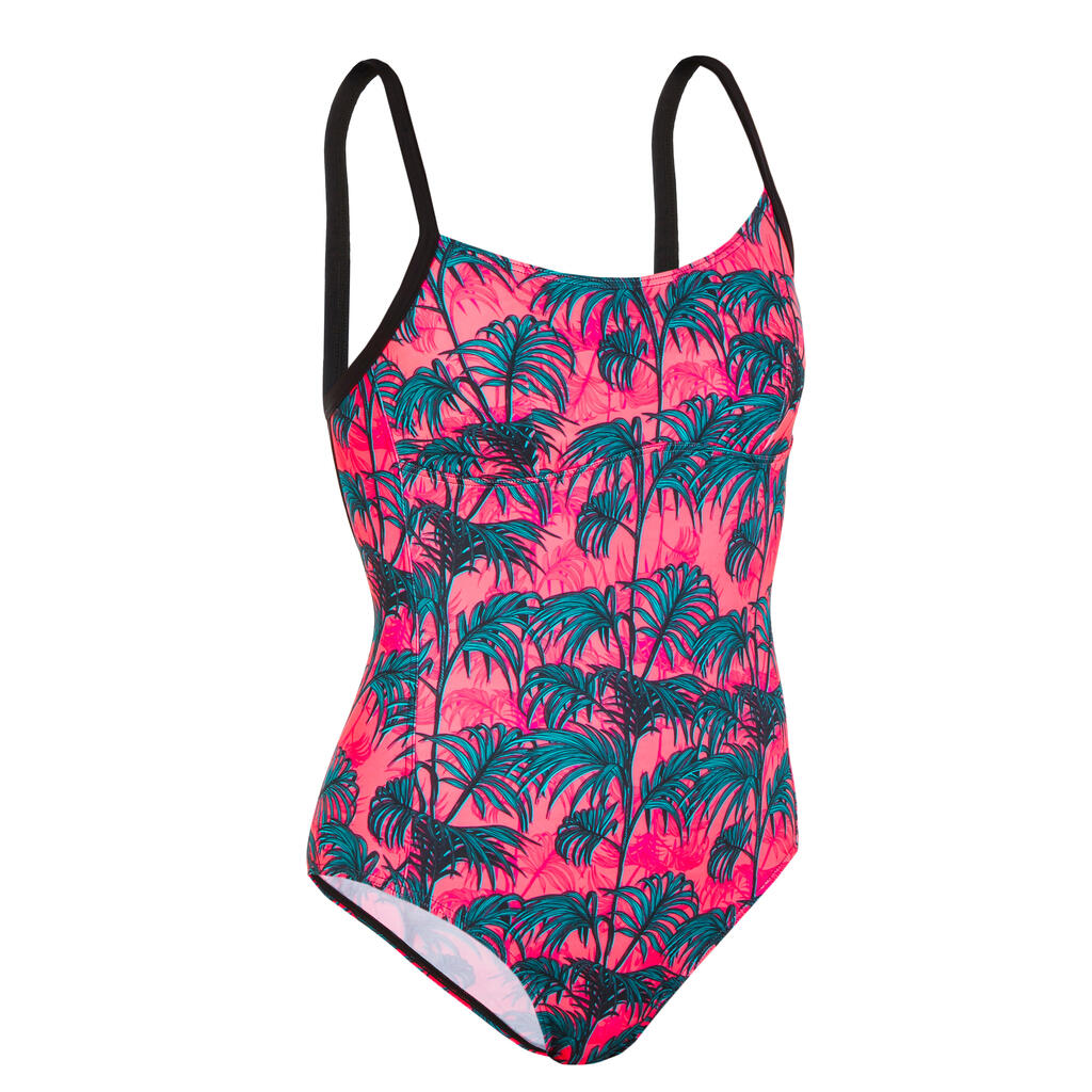 Maillot de bain 1 PIECE femme dos X ou U  CLOE PRESANA ROSE