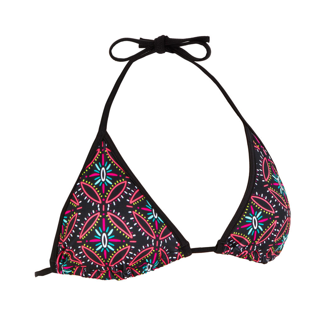 Bikini-Oberteil Damen Triangel herausnehmbare Formschalen Mae Presana rosa/grün