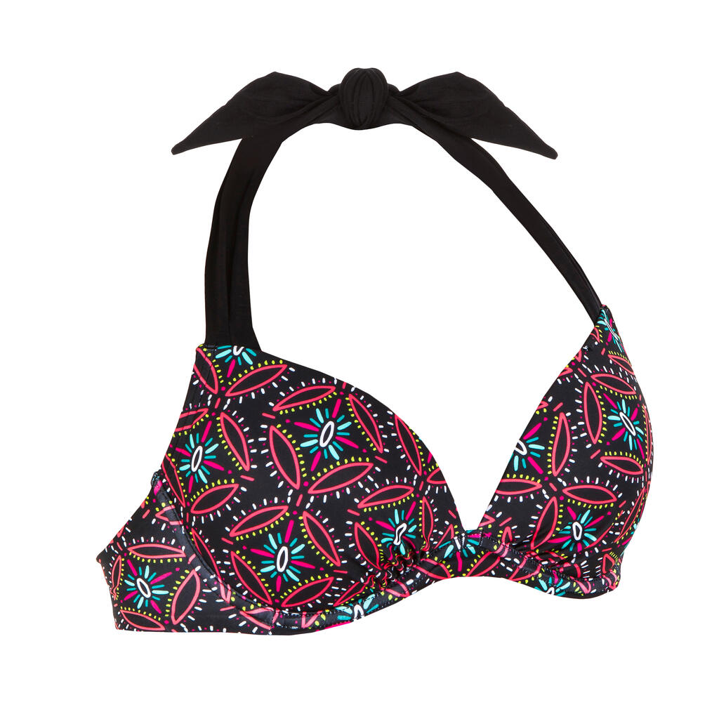 Haut de maillot push up surf Femme - Elena borabora bleu