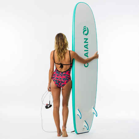 Badeanzug Surfen Damen Trägerform verstellbar Cloe Presana rosa/grün