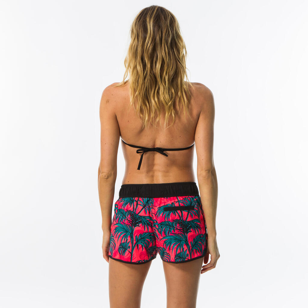 Boardshorts Surfen TINI GRAPHITI elastischer Bund und Zugkordel