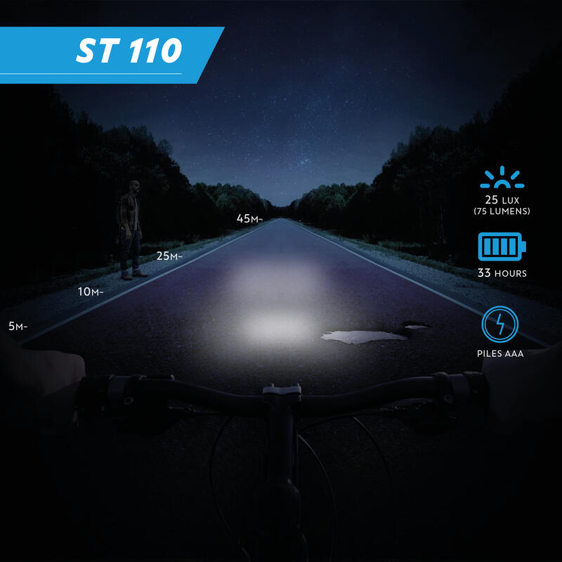 ST 110 Front/Rear Battery-Powered LED Bike Light Set