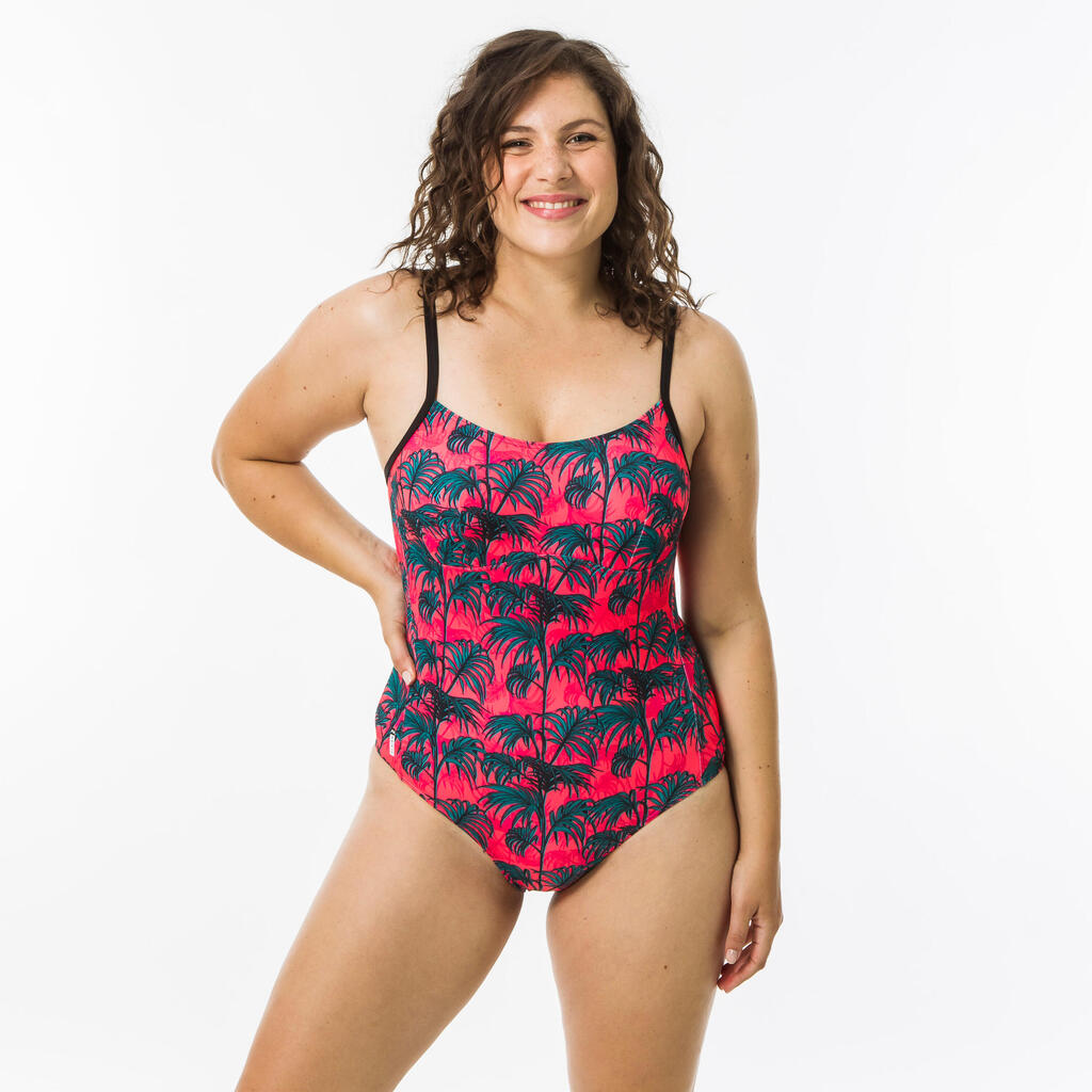 Maillot de bain 1 PIECE femme dos X ou U  CLOE PRESANA ROSE