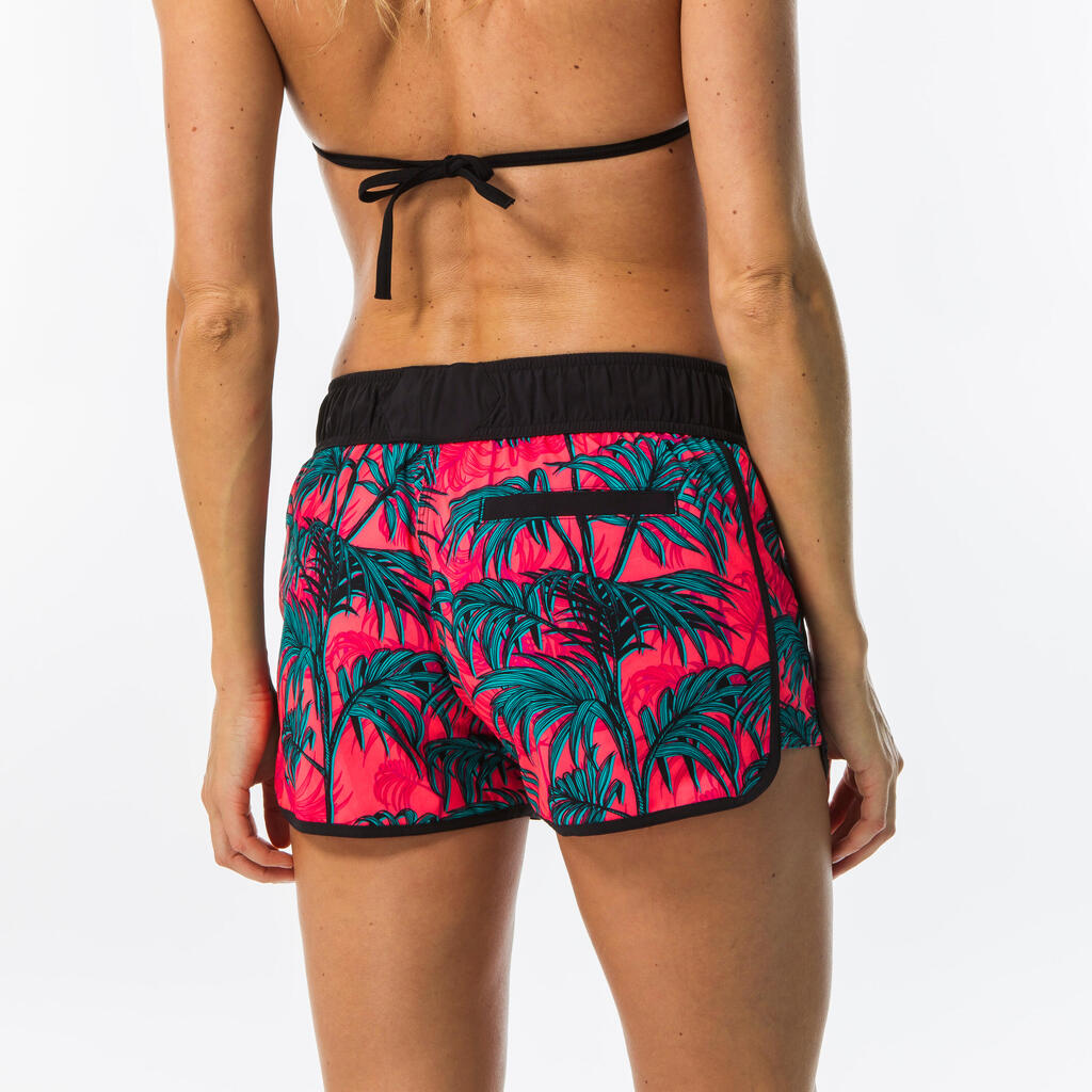 Boardshorts Surfen TINI GRAPHITI elastischer Bund und Zugkordel