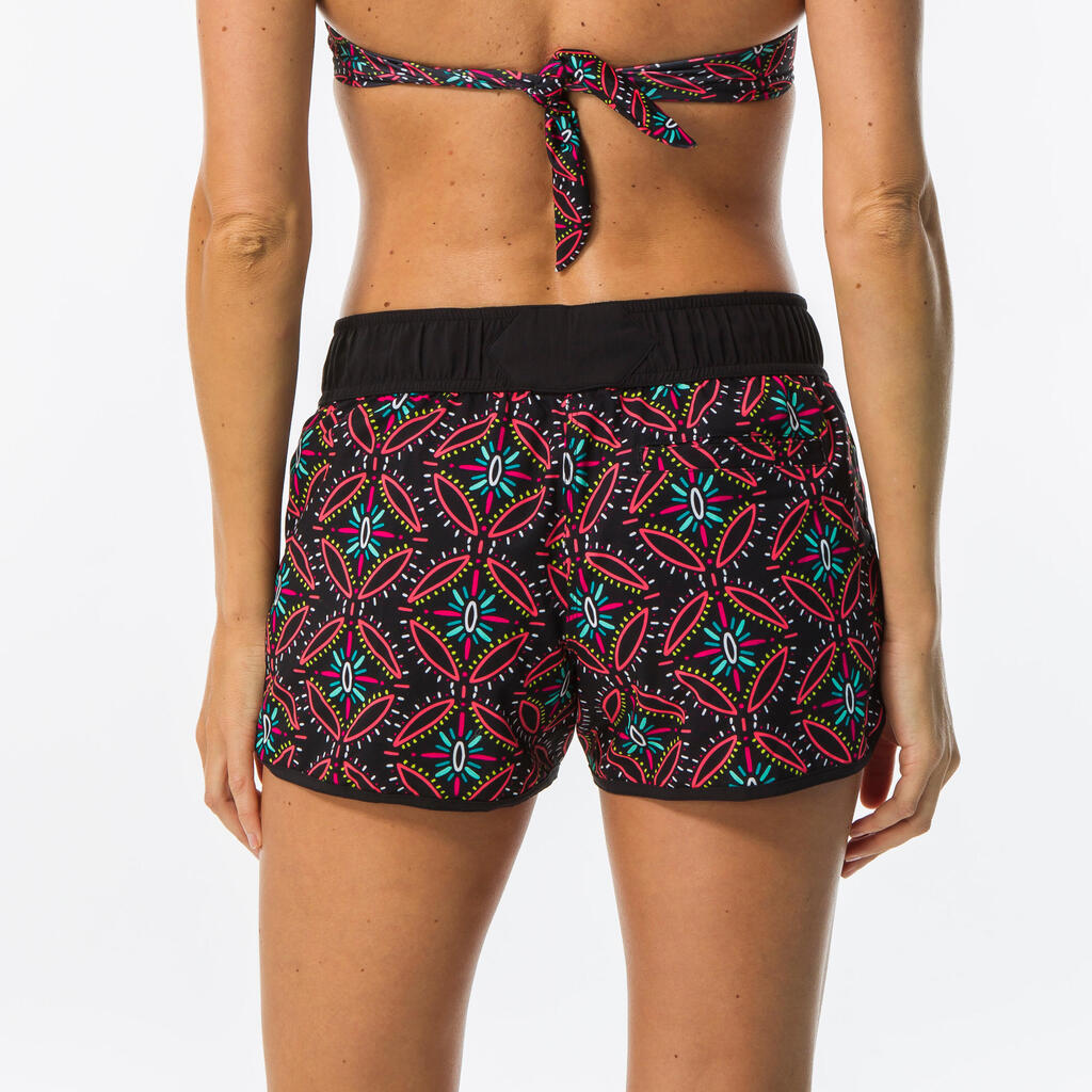 Boardshorts Damen elastischer Taillenbund mit Kordelzug Surfen - Tini Parrot