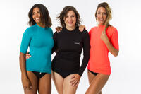 100 Long-sleeved UV Surfing Rash Guard - Women