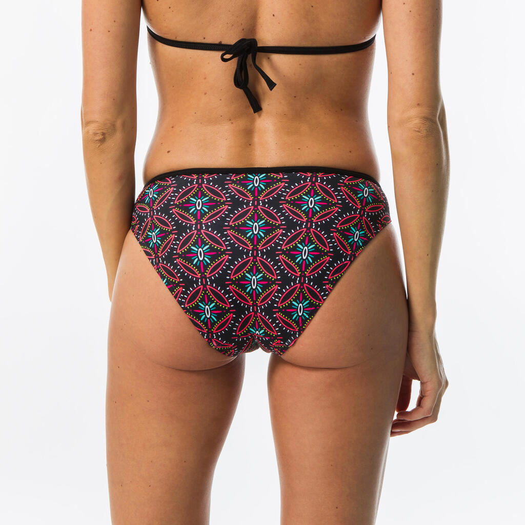 Bikini-Hose Damen Nina Graphiti lila/grün