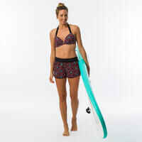 Boardshorts Surfen Tini Sama elastischer Taillenbund mit Kordelzug Damen