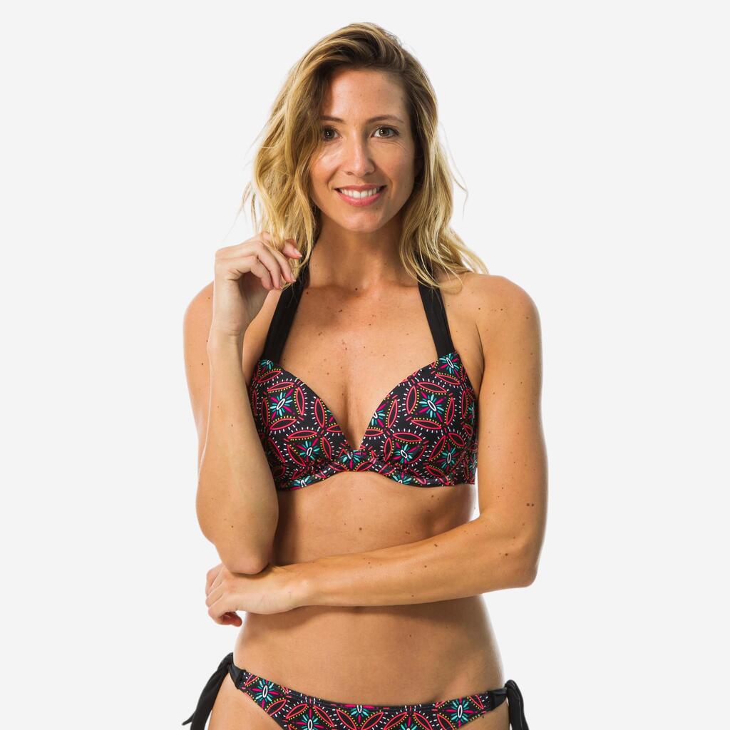 Haut de maillot push up surf Femme - Elena borabora bleu