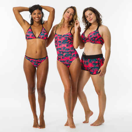 Boardshorts Tini Presana Rose Surfen elastischer Taillenbund mit Kordelzug Damen