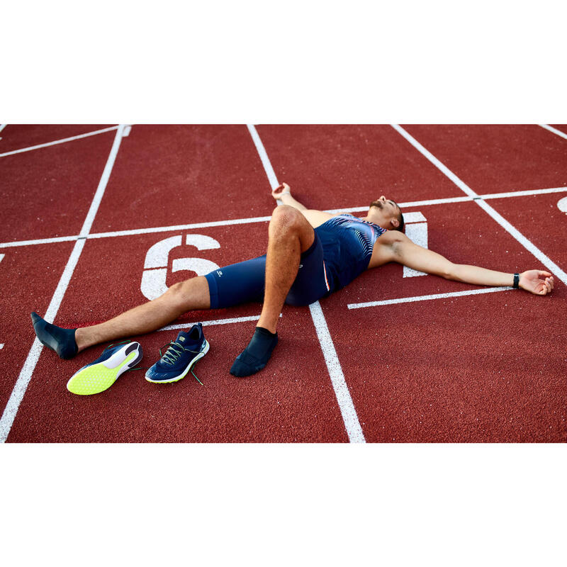 ATLETIEKSCHOENEN TRAINING TRACK BLAUW/GEEL